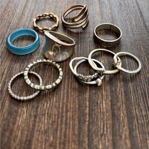 Assortment of different size rings sold together